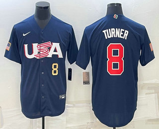 Men's USA Baseball #8 Trea Turner Number 2023 Navy World Baseball Classic Stitched Jersey,We sell and wholesale Men's USA Baseball #8 Trea Turner Number 2023 Navy World Baseball Classic Stitched Jersey on line form chian!